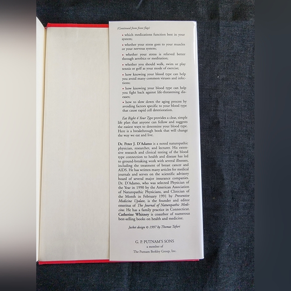 B1. Eat Right 4 Your Type book plus cookbook, Type A. - Picture 6 of 16